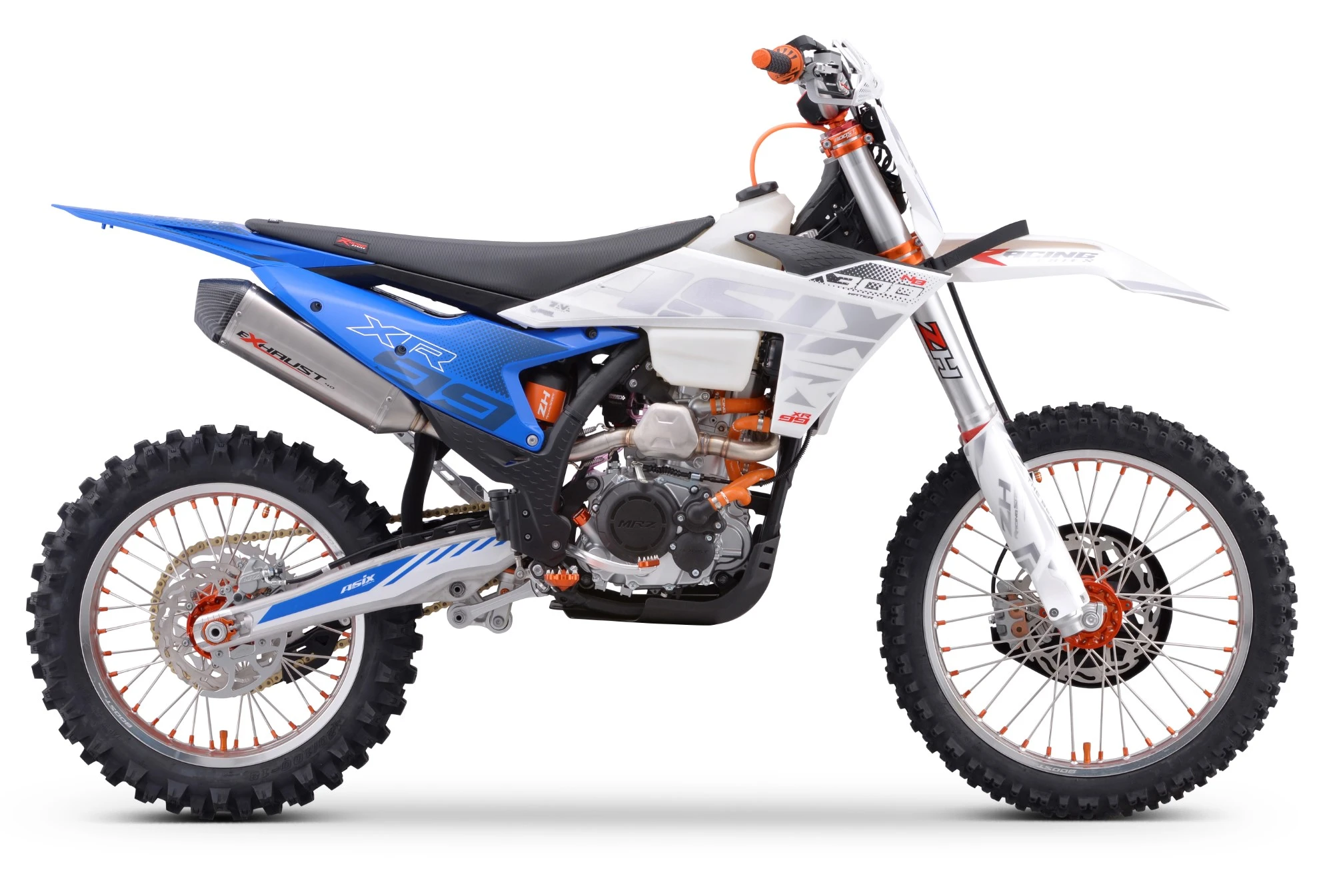 Motocicleta Cross/Enduro Asix XR99, 300cc, roti 21/18", culoare alb/albastru, pornire electric [2]