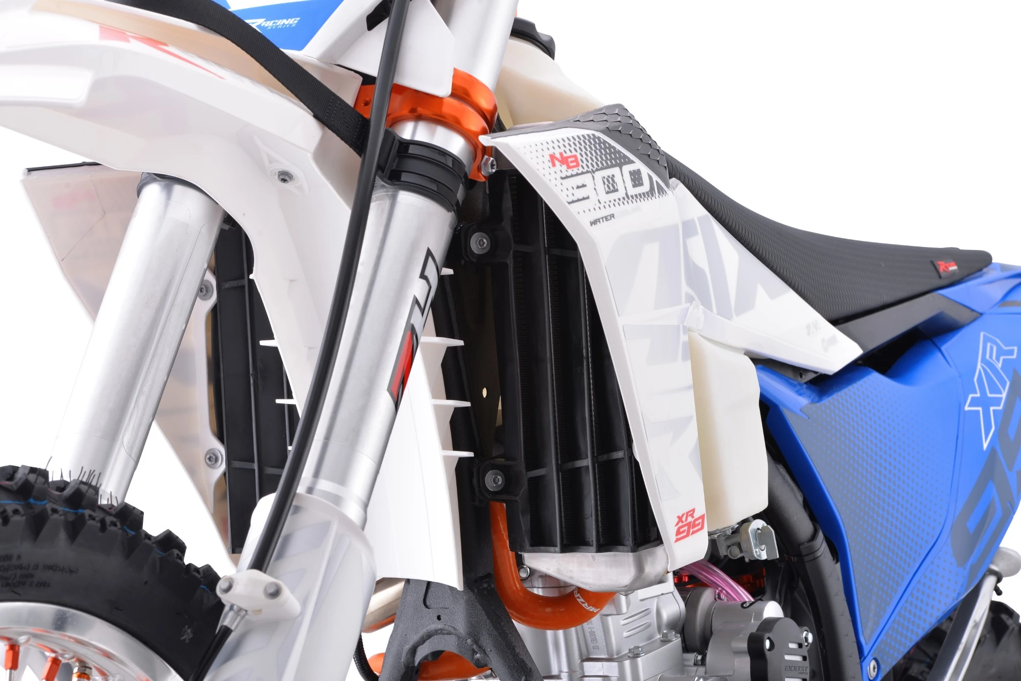 Motocicleta Cross/Enduro Asix XR99, 300cc, roti 21/18", culoare alb/albastru, pornire electric [14]