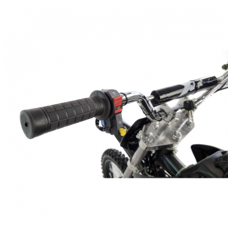 Motocicleta Cross/Enduro copii 4T XTR 607M, 125cc, roti 14/12, pornire electromotor, schimbator viteze, culoare negru/albastru [8]