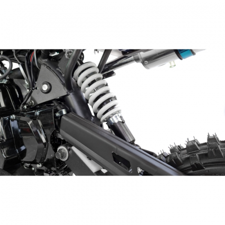 Motocicleta Cross/Enduro copii 4T XTR 607M, 125cc, roti 14/12, pornire electromotor, schimbator viteze, culoare negru/albastru [4]