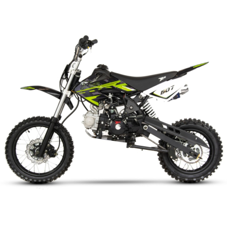 Motocicleta Cross/Enduro copii 4T XTR 607M, 125cc, roti 14/12, pornire electromotor, transmisie automata, culoare negru/verde [4]