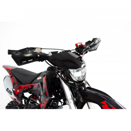 Motocicleta Cross/Enduro copii 4T XTR 616, 125cc, roti 17/14, pornire electric + pedala, culoare negru/rosu [9]