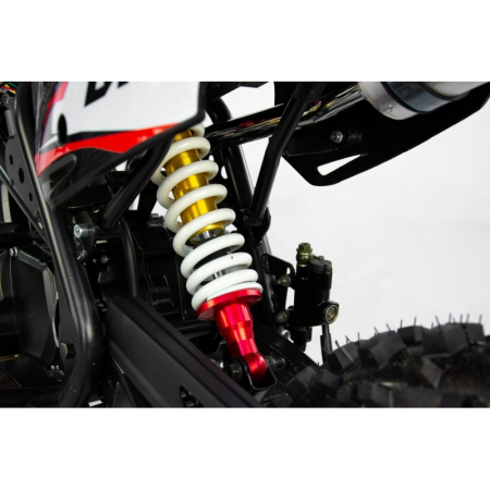 Motocicleta Cross/Enduro copii, XTR 616, 125cc, roti 14/17, cu far, pornire electromotor, culoare negru/albastru [11]