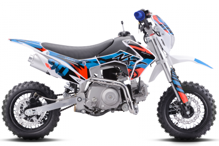 Motocicleta Enduro Barton NXT, 90cc, 4T, roti 10", culoare rosu/albastru [1]