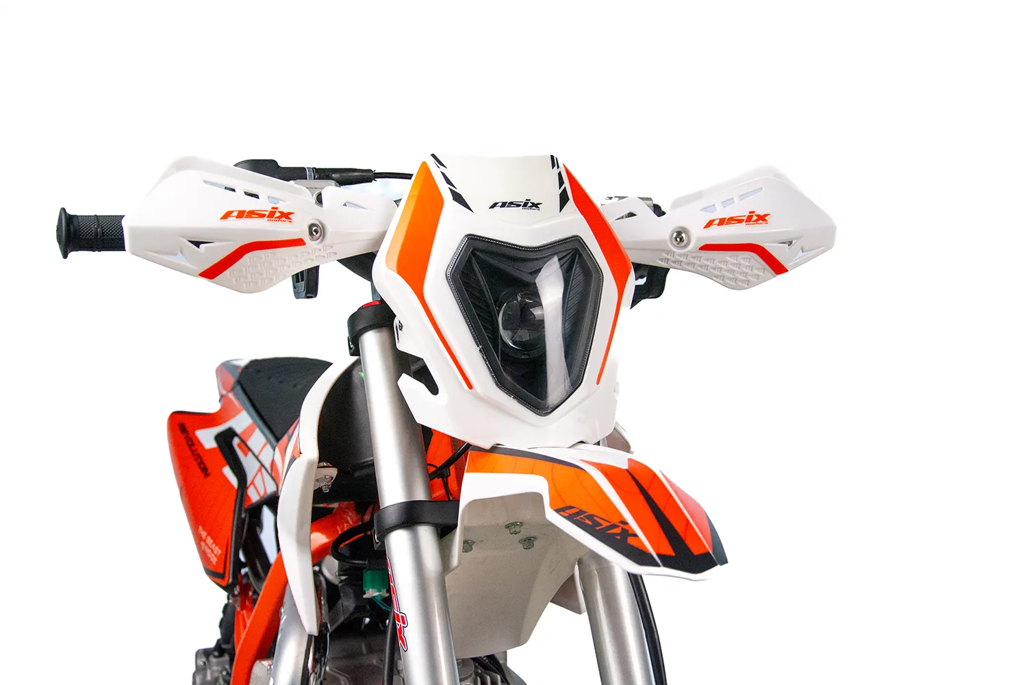 Motocicleta Enduro/Cross Asix XB18, 70cc, 4T, roti 12"/10", pornire electromotor, culoare portocaliu-gri [6]