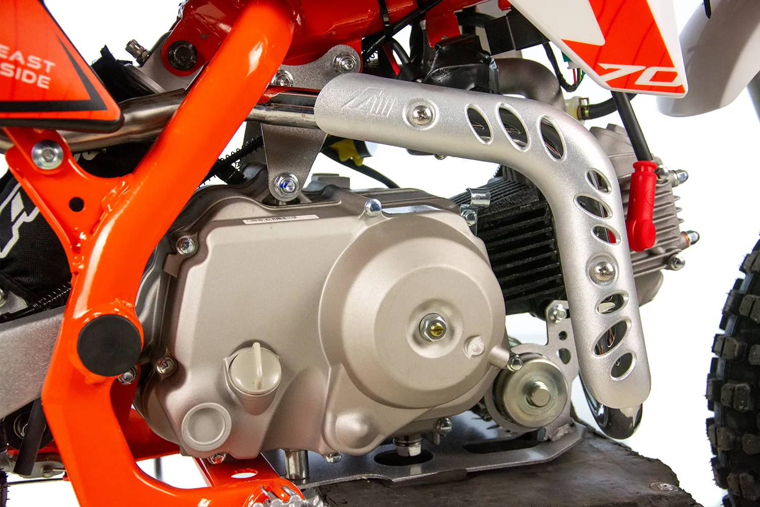 Motocicleta Enduro/Cross Asix XB18, 70cc, 4T, roti 12"/10", pornire electromotor, culoare rosu/albastru [7]