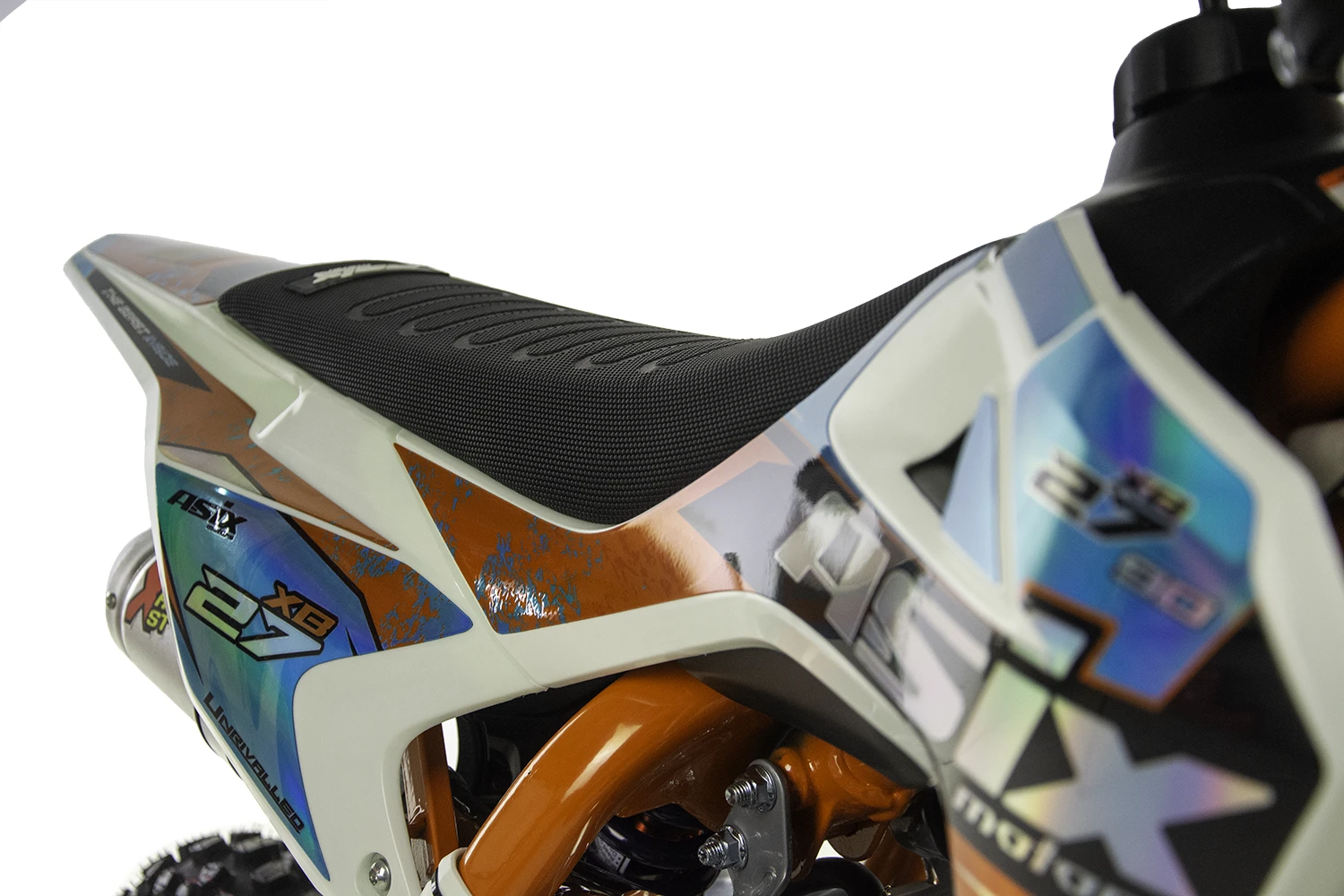 Motocicleta Enduro/Cross Asix XB27, 110cc, 4T, roti 14"/12", far, pornire electromotor, semi-automat, culoare albastru/lime [16]