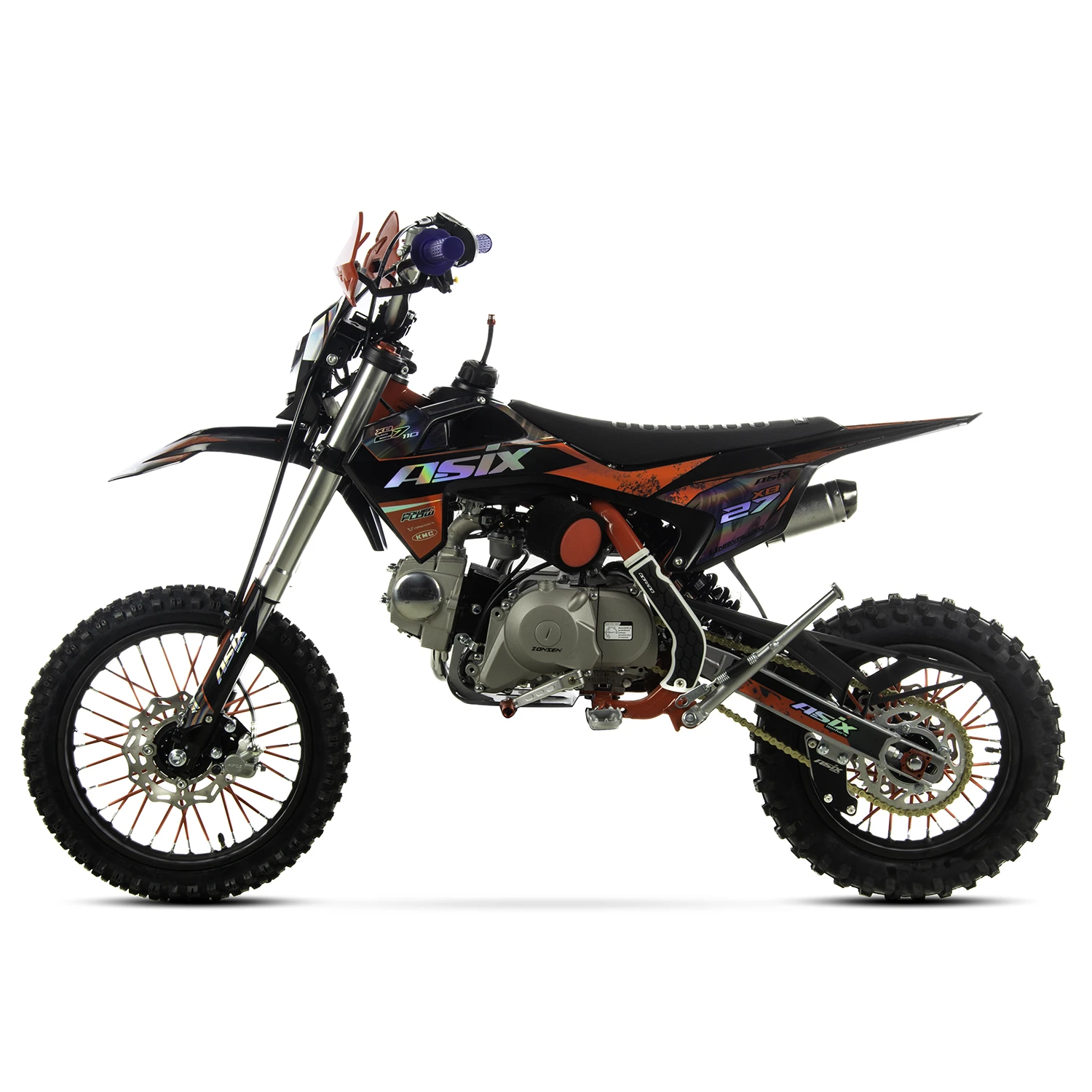 Motocicleta Enduro/Cross Asix XB27, 110cc, 4T, roti 14"/12", far, pornire electromotor, semi-automat, culoare rosu/gri [1]