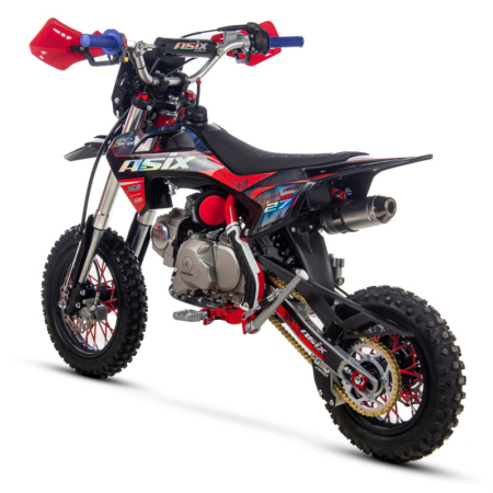 Motocicleta Enduro/Cross Asix XB27 90cc, 4T, roti 10"/12", automat cu pornire buton, culoare rosu/gri [3]