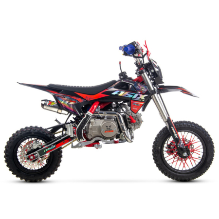 Motocicleta Enduro/Cross Asix XB27 90cc, 4T, roti 10"/12", automat cu pornire buton, culoare rosu/gri [1]