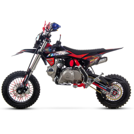 Motocicleta Enduro/Cross Asix XB27 90cc, 4T, roti 10"/12", automat cu pornire buton, culoare rosu/gri [4]