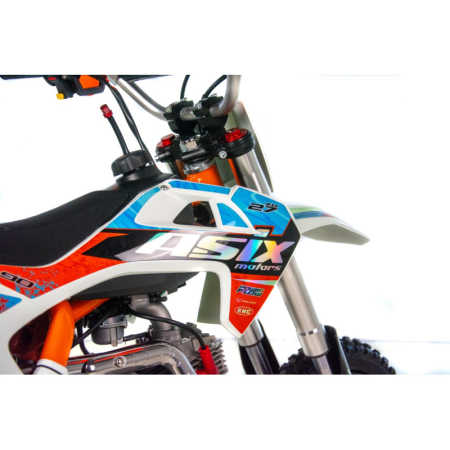 Motocicleta Enduro/Cross Asix XB27 90cc, 4T, roti 10"/12", automat cu pornire buton, culoare rosu/gri [8]