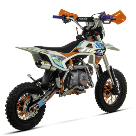Motocicleta Enduro/Cross Asix XB27 90cc, 4T, roti 10"/12", automat cu pornire buton, culoare portocaliu/albastru [3]