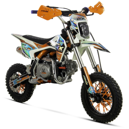 Motocicleta Enduro/Cross Asix XB27 90cc, 4T, roti 10"/12", automat cu pornire buton, culoare portocaliu/albastru [5]