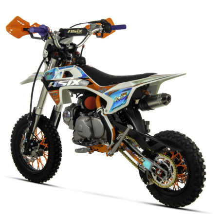 Motocicleta Enduro/Cross Asix XB27 90cc, 4T, roti 10"/12", automat cu pornire buton, culoare portocaliu/albastru [2]