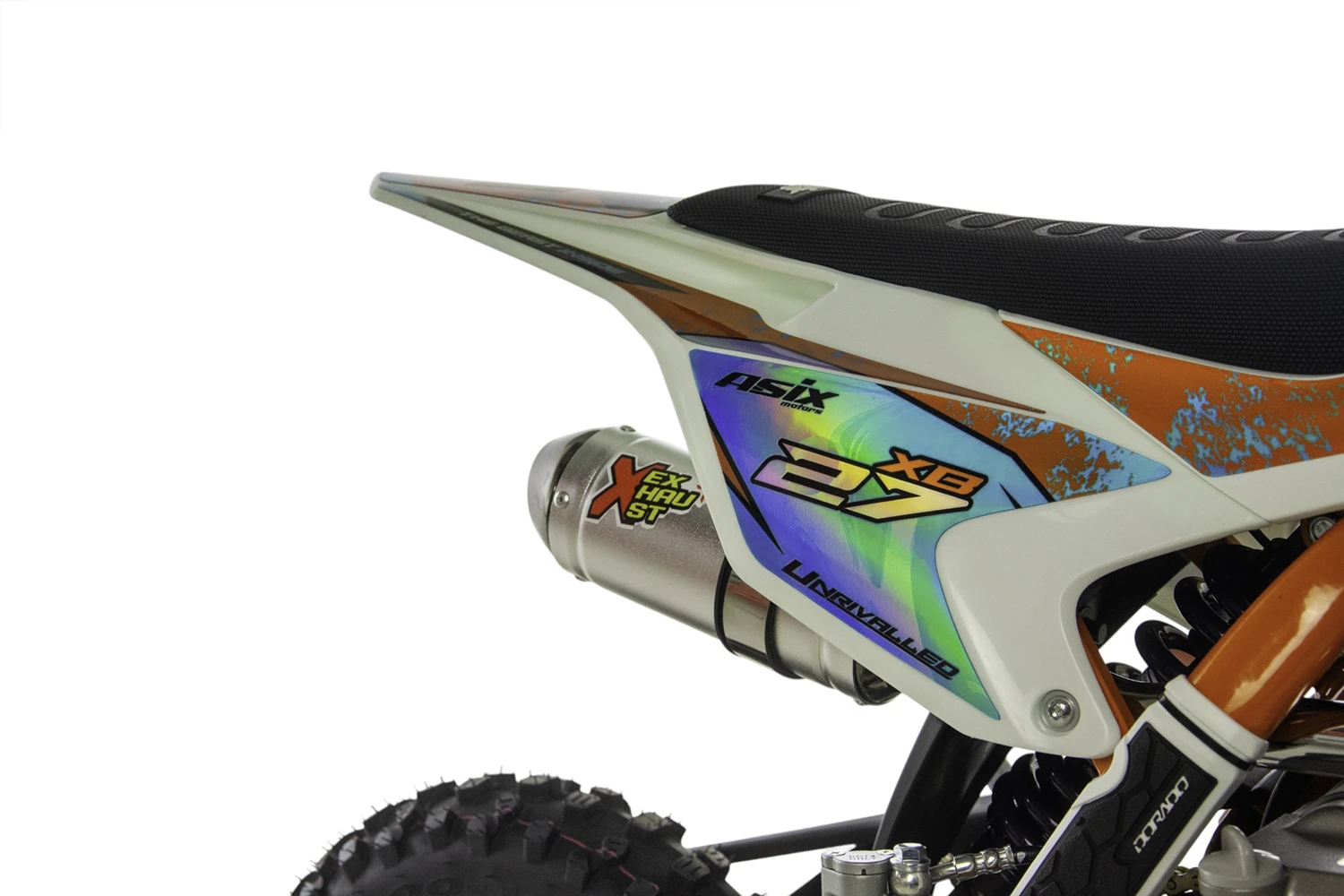 Motocicleta Enduro/Cross Asix XB27 A2, 125cc, 4T, roti 14"/12", far, pornire electromotor, culoare albastru/lemon [17]