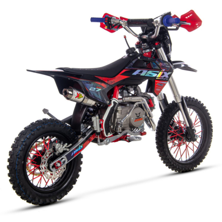 Motocicleta Enduro/Cross Asix XB27 A2, 125cc, 4T, roti 14"/12", far, pornire electromotor, culoare rosu/gri [3]