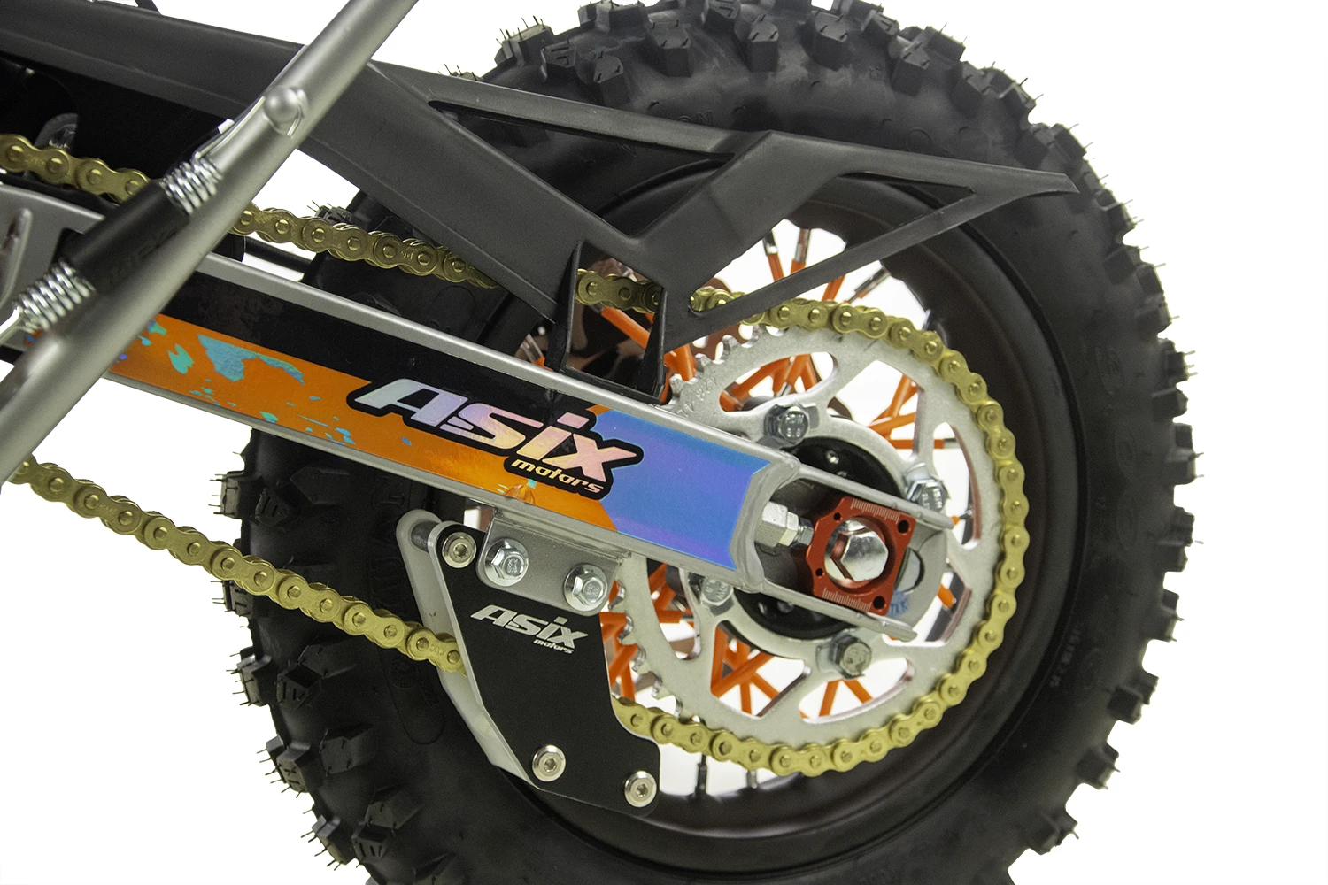 Motocicleta Enduro/Cross Asix XB27 A2, 125cc, 4T, roti 14"/12", far, pornire electromotor, culoare albastru/lemon [9]