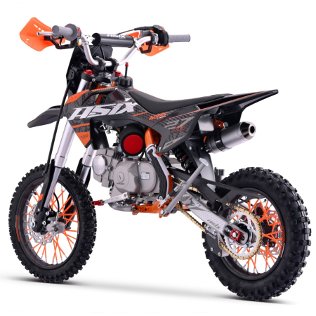Motocicleta Enduro/Cross Asix XB27 A2, 125cc, 4T, roti 14"/12", far, pornire electromotor, culoare negru/portocaliu [0]