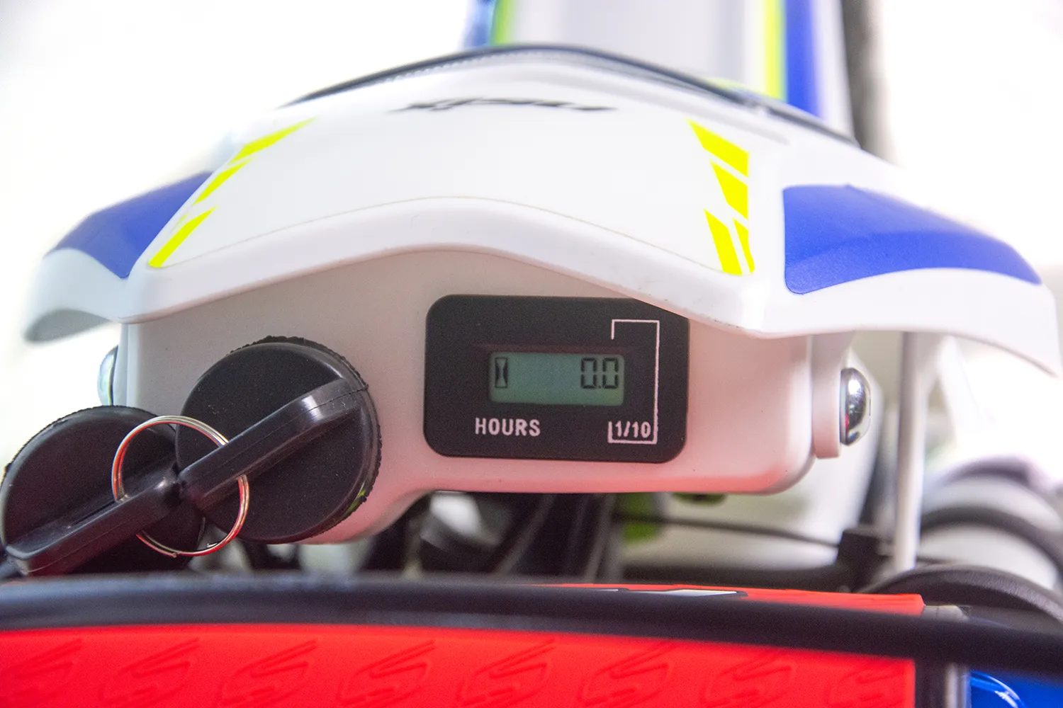 Motocicleta Enduro/Cross Asix XB28 125cc, 4T, roti 14"/12", cu far, pornire electromotor/picior, culoare lime/albastru [9]