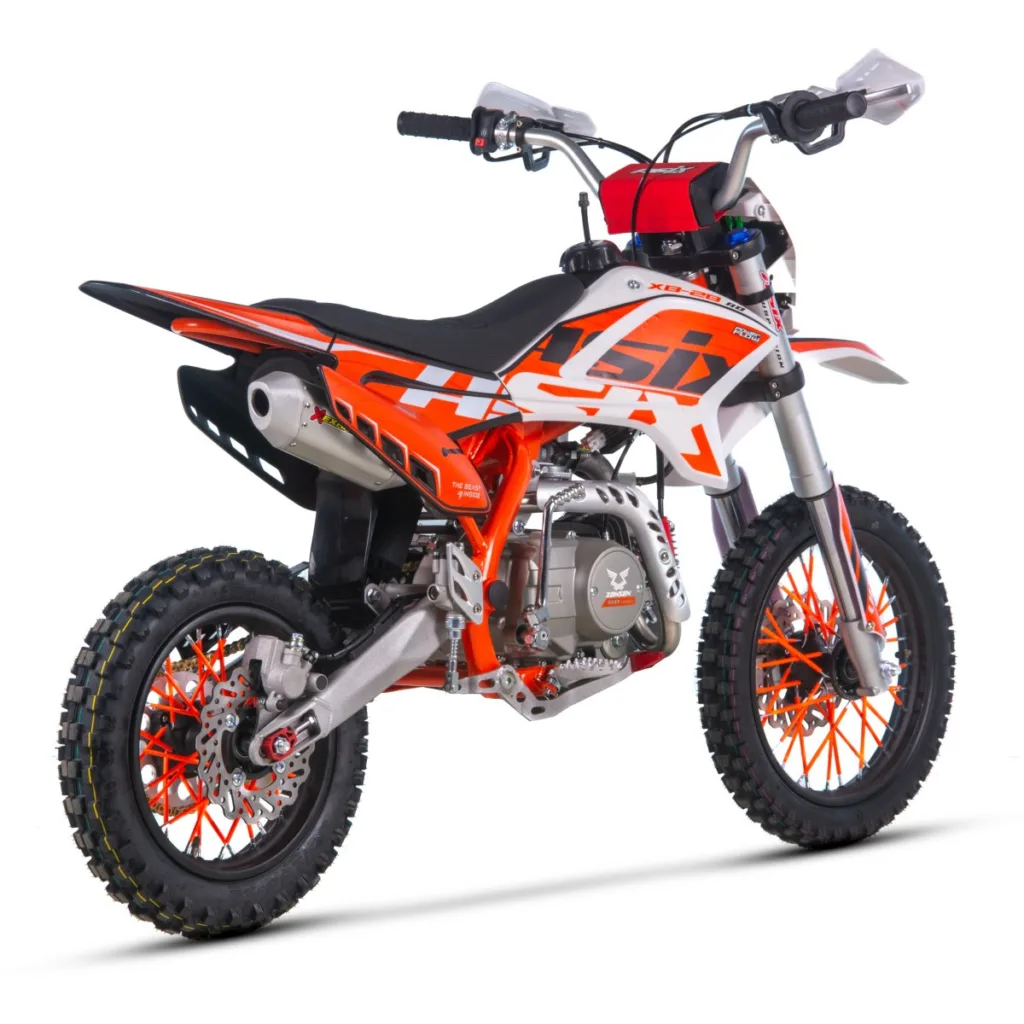 Motocicleta Enduro/Cross Asix XB28 110cc,roti 14/12, automat, pornire electrica, far, culoare portocaliu/gri [2]