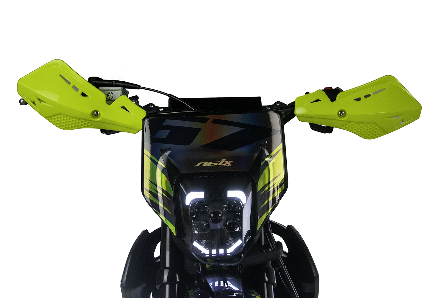 Motocicleta Enduro/Cross Asix XB47 125cc, 4T, roti 17"/14", 4 viteze, pornire electromotor, culoare negru/lime [6]