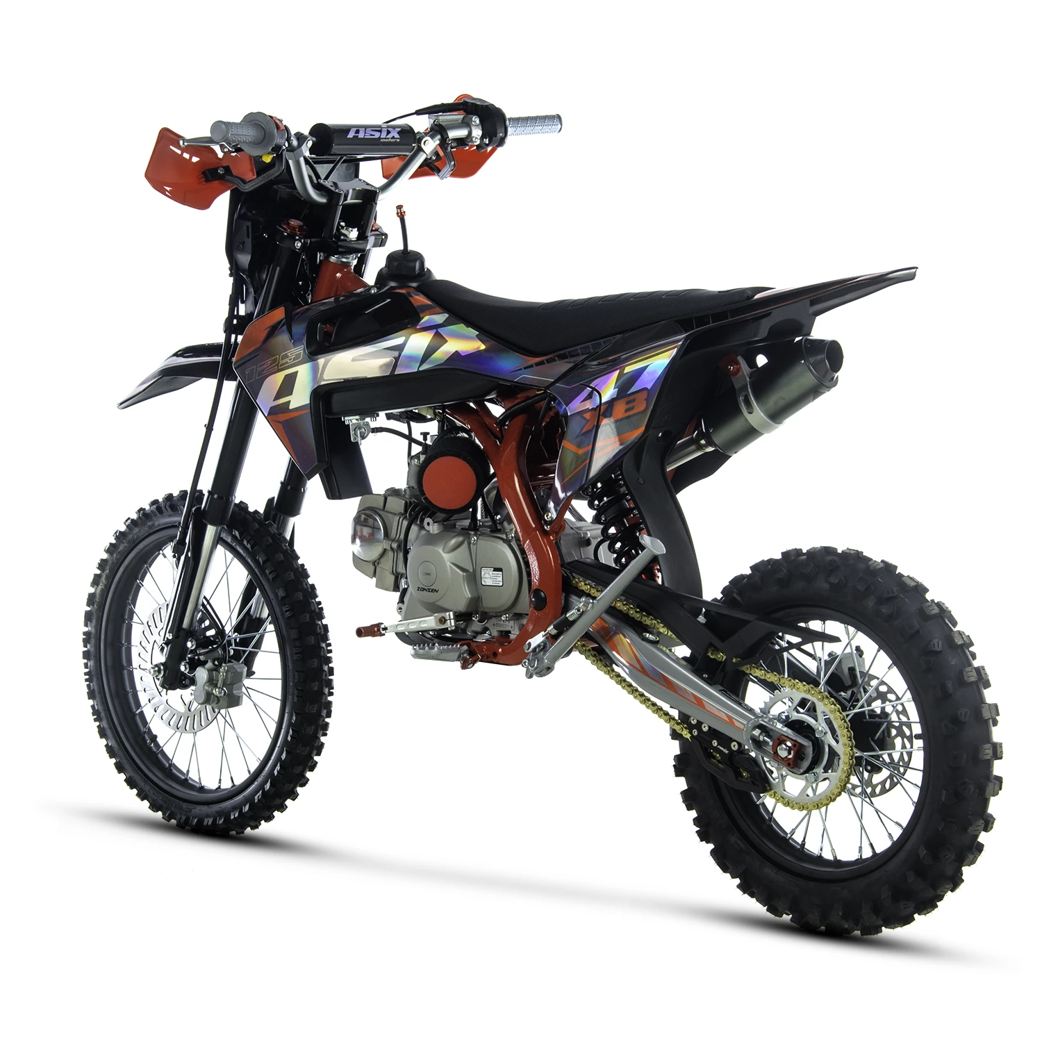 Motocicleta Enduro/Cross Asix XB47 125cc, 4T, roti 17"/14", 4 viteze, pornire electromotor, culoare negru/rosu [3]