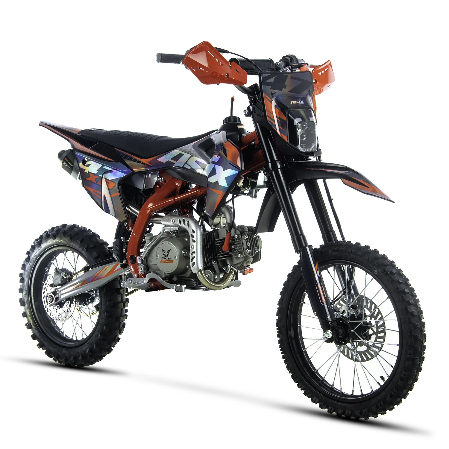 Motociclete & ATV - Motocicleta Enduro/Cross Asix XB47 125cc, 4T, roti 17"/14", 4 viteze, pornire electromotor, culoare negru/rosu