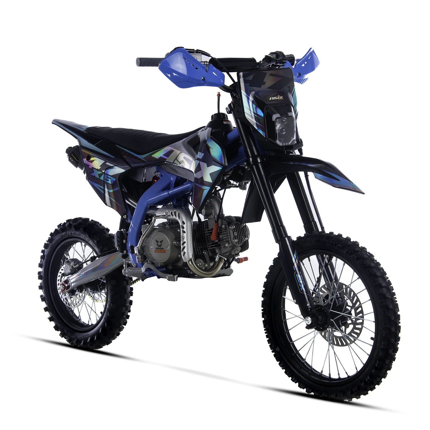 Motociclete & ATV - Motocicleta Enduro/Cross Asix XB47 125cc, 4T, roti 17"/14", 4 viteze, pornire electromotor, culoare negru/albastru