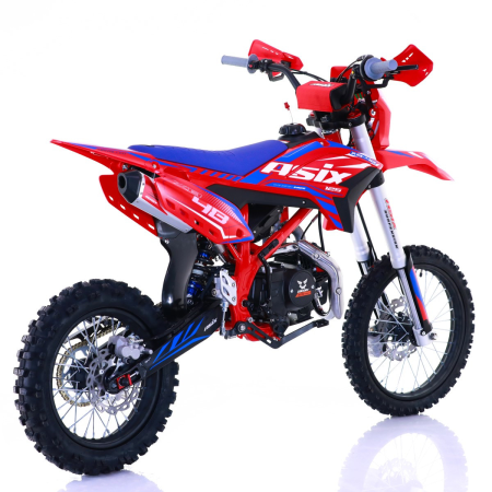 Motocicleta Enduro/Cross Asix XB48 125cc, 4T, roti 17"/14", 4 viteze, pornire electromotor, rosu/albastru [1]