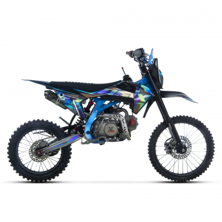 Motocicleta Enduro/Cross Asix XB67 125cc, 4T, roti 19"/16", 4 viteze, pornire electromotor, negru/albastru [4]