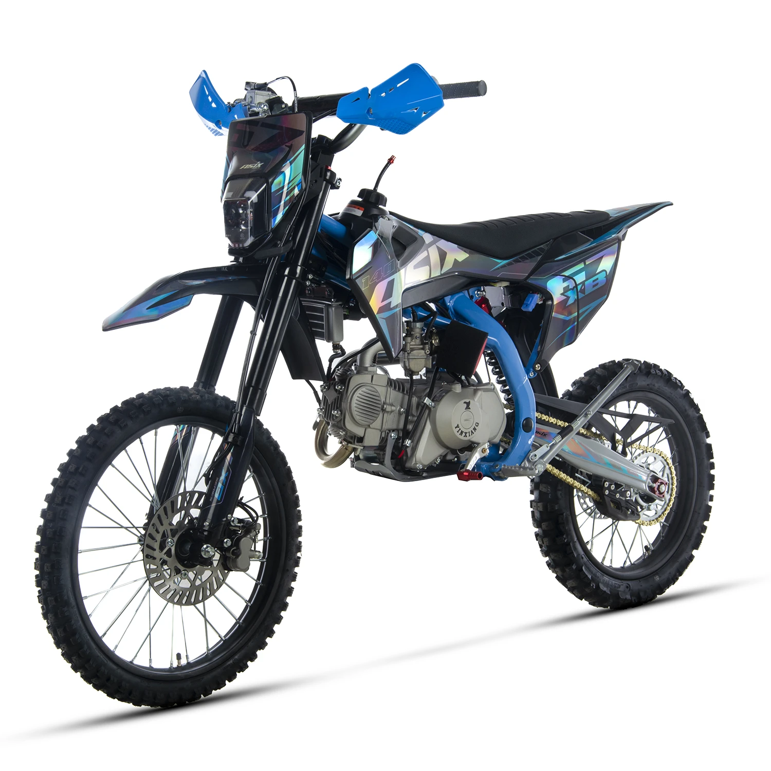 Motocicleta Enduro/Cross Asix XB67 140cc, 4T, roti 19"/16", 4 viteze, pornire electromotor, negru/albastru [3]