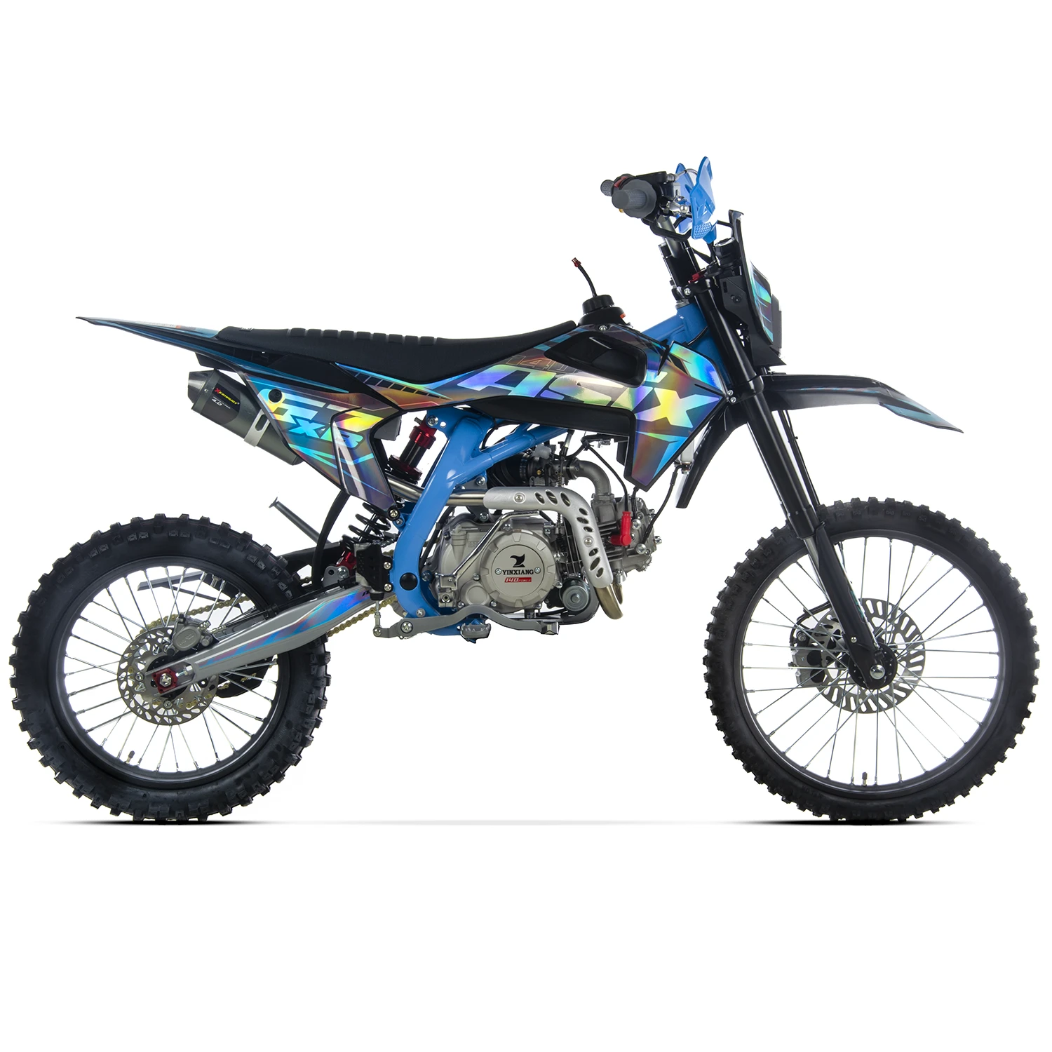 Motocicleta Enduro/Cross Asix XB67 140cc, 4T, roti 19"/16", 4 viteze, pornire electromotor, negru/albastru [1]