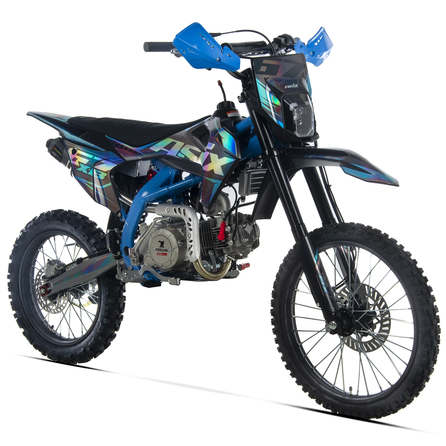 Motociclete & ATV - Motocicleta Enduro/Cross Asix XB67 140cc, 4T, roti 19"/16", 4 viteze, pornire electromotor, negru/albastru