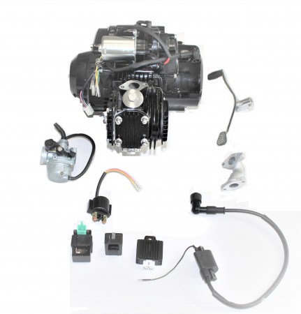 Motor de schimb - Motor complet ATV 110cc, 3+1 viteze, carburator si aprindere
