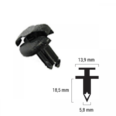 Suspensie Cadru - Nit plastic, Honda 90683GAZ003, RMS, 1 bucata