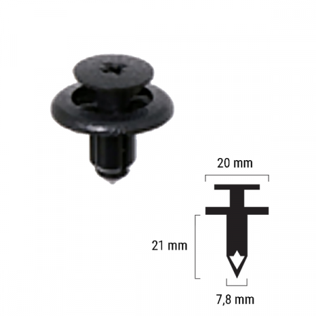 Suspensie Cadru - Nit plastic, Honda 90684MBG000, RMS, 1 bucata