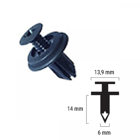 Suspensie Cadru - Nit plastic, Honda 90687SB0013, RMS, 1 bucata