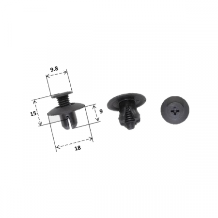Suspensie Cadru - Nit plastic, Suzuki 0940907344, RMS, 1 bucata