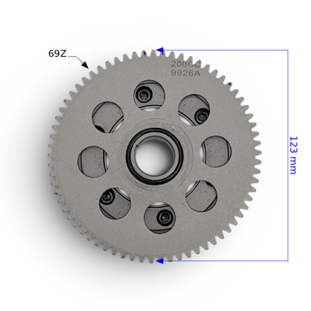 Ambreiaj unidirectional + pinion, ATV Asix 250CC [1]