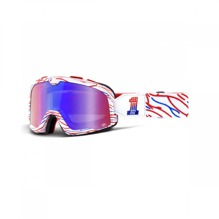 Ochelari - Ochelari ATV/cross 100%  Barstow Death Spray Customs, sticla rosie/albastra