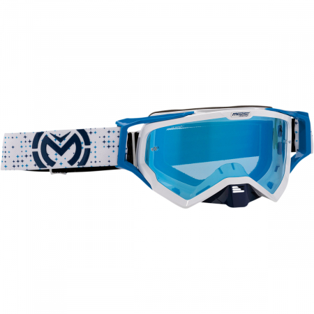 Ochelari - Ochelari atv/cross Moose Racing XCR Pro Star culoare Alb/Albastru
