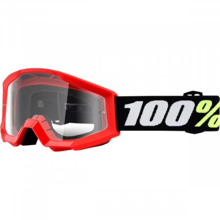 Ochelari - Ochelari copii ATV/cross 100%  Strata Mini Grom Red, sticla clara