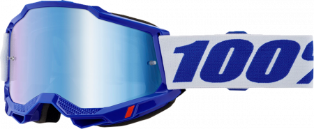 Echipament Cross  & ATV - Ochelari cross/atv 100% Accuri 2 Blue, lentila oglinda, culoare rama albastru