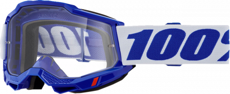 Ochelari - Ochelari cross/atv 100% Accuri 2 Blue, lentila transparenta, culoare rama albastru