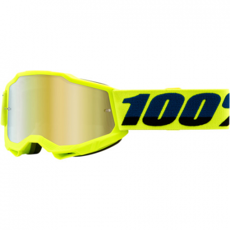 Ochelari - Ochelari cross/atv 100% Accuri 2 Copii, lentila oglinda, culoare rama galben