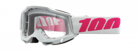 Ochelari - Ochelari cross/atv 100% Accuri 2 Keetz, lentila clara, culoare rama alb