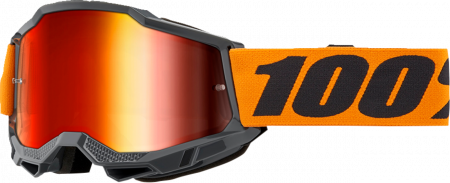 Echipament Cross  & ATV - Ochelari cross/atv 100% Accuri 2 Orange, lentila oglinda, culoare rama negru