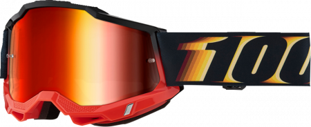 Echipament Cross  & ATV - Ochelari cross/atv 100% Accuri 2 Stamino2, lentila oglinda, culoare rama rosu/negru