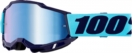 Echipament Cross  & ATV - Ochelari cross/atv 100% Accuri 2 Vaulter, lentila oglinda, culoare rama bleumarin